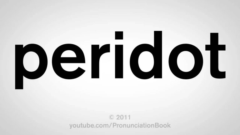 Master The Peridot Pronunciation In Easy Steps