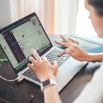 Telework, technology, laptop — High-Quality MDF Skirting Boards to Complete Interior Room Styling